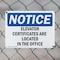 Signmission Elevator Certificates Are Located In The Office, 14 in W x Rectangle, Plastic OS-2PACK-NS-P-1014-L-11716 - alternate 8